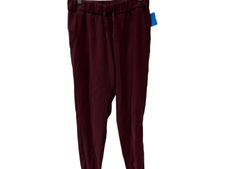 Athletic Pants By Lululemon In Maroon, Size:S Online Sale