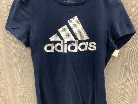 Athletic Top Short Sleeve By Adidas In Navy, Size: S Supply