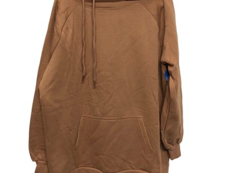 Sweatshirt Hoodie By Zenana Outfitters In Tan, Size: 1x For Discount