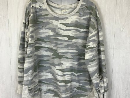 Top Long Sleeve By Cato In Camouflage Print, Size: Xl For Sale