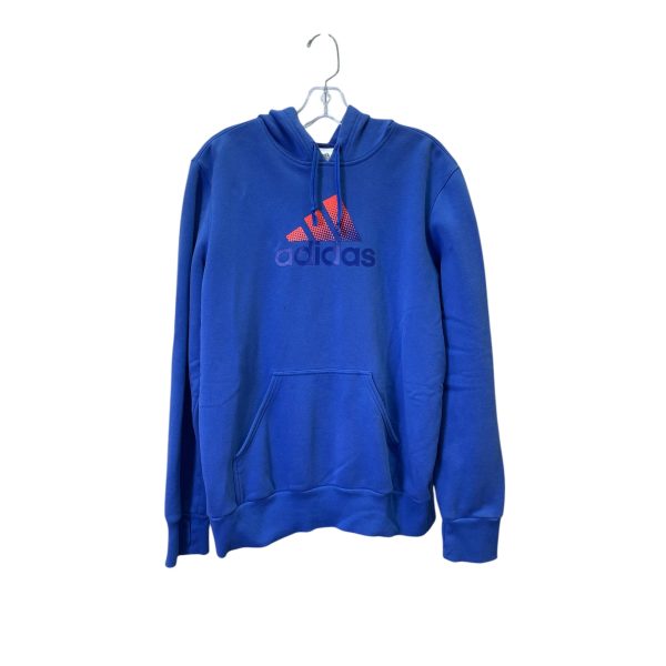 Athletic Sweatshirt Hoodie By Adidas In Blue, Size:L Online Sale