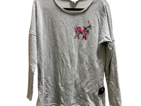 Sweatshirt Crewneck By Crown And Ivy In Grey, Size: M For Discount