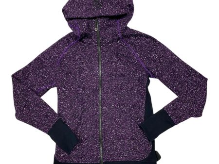 Athletic Sweatshirt Hoodie By Lululemon In Black & Purple, Size: 6 For Cheap