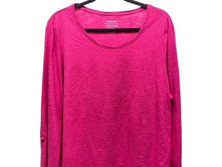 Top Long Sleeve By Chicos In Pink, Size: Xl Discount