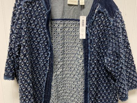 Jacket Denim By Chicos In Blue Denim, Size: L Online now