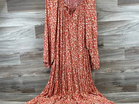 Dress Casual Maxi By Sonoma In Orange & White, Size: 2x For Cheap