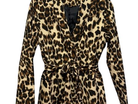 Belted Blazer By Inomi In Leopard Print, Size: S Cheap