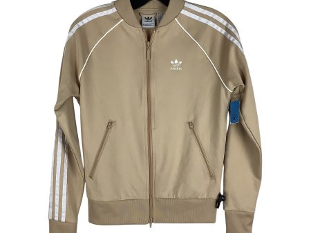 Athletic Jacket By Adidas In Tan, Size: Xs For Sale