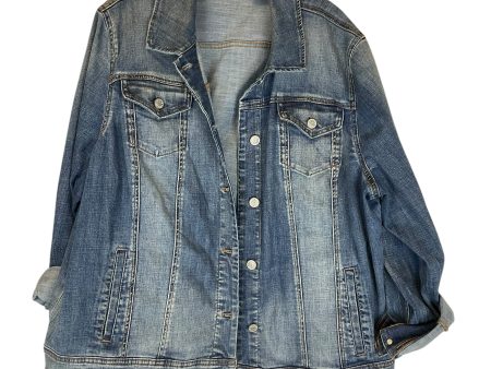 Jacket Denim By Chicos In Blue Denim, Size: Xl Online Sale