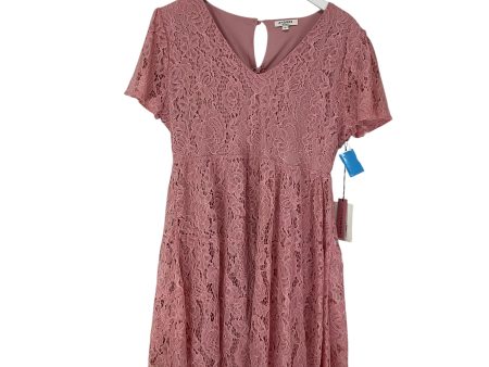 Dress Casual Midi By Andree By Unit In Pink, Size: L on Sale