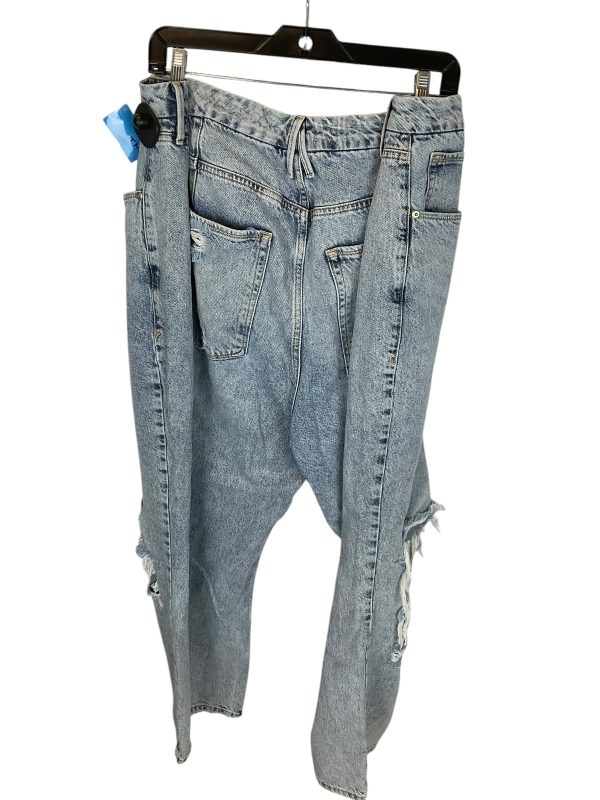 Jeans Straight By Good American In Blue Denim, Size: 22 Online Hot Sale