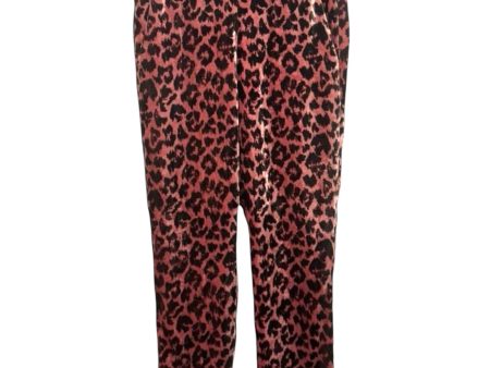 Pull-On Easy Pant By J. Crew In Rose Leopard Velvet, Size: 2 Online now