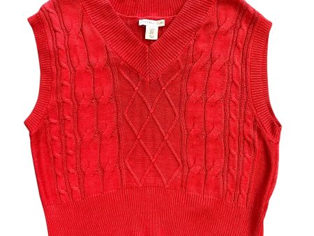 Vest Sweater By Clothes Mentor In Red, Size: Xl Sale