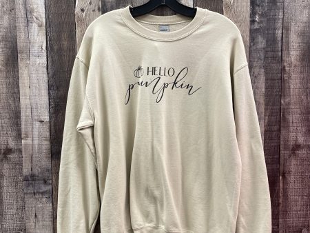 Sweatshirt Crewneck By Gildan In Tan, Size: M For Sale