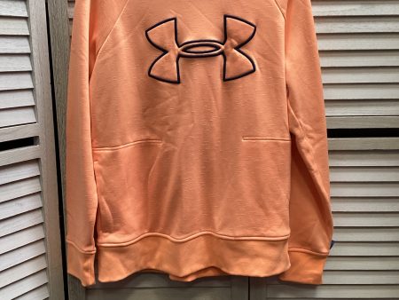 Sweatshirt Hoodie By Under Armour In Peach, Size: M Sale