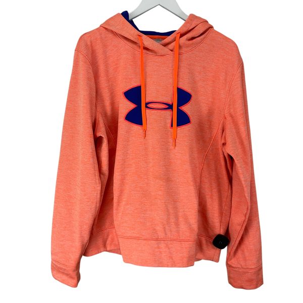 Sweatshirt Hoodie By Under Armour In Orange, Size: Osfm Cheap