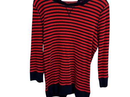 Sweatshirt Hoodie By Lauren By Ralph Lauren In Blue & Red, Size: L For Discount