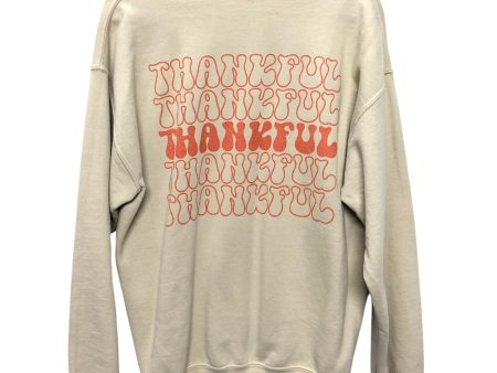 Sweatshirt Crewneck By Gildan In Beige, Size: L Online Sale