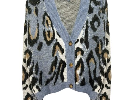 Annika V-Neck Cardigan By Buffalo David Bitton In Leopard Print, Size: XL Hot on Sale